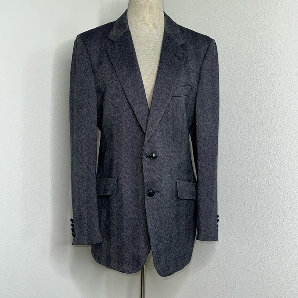 🔹 Lanvin Wool Herringbone Sportcoat - Picture 1 of 11